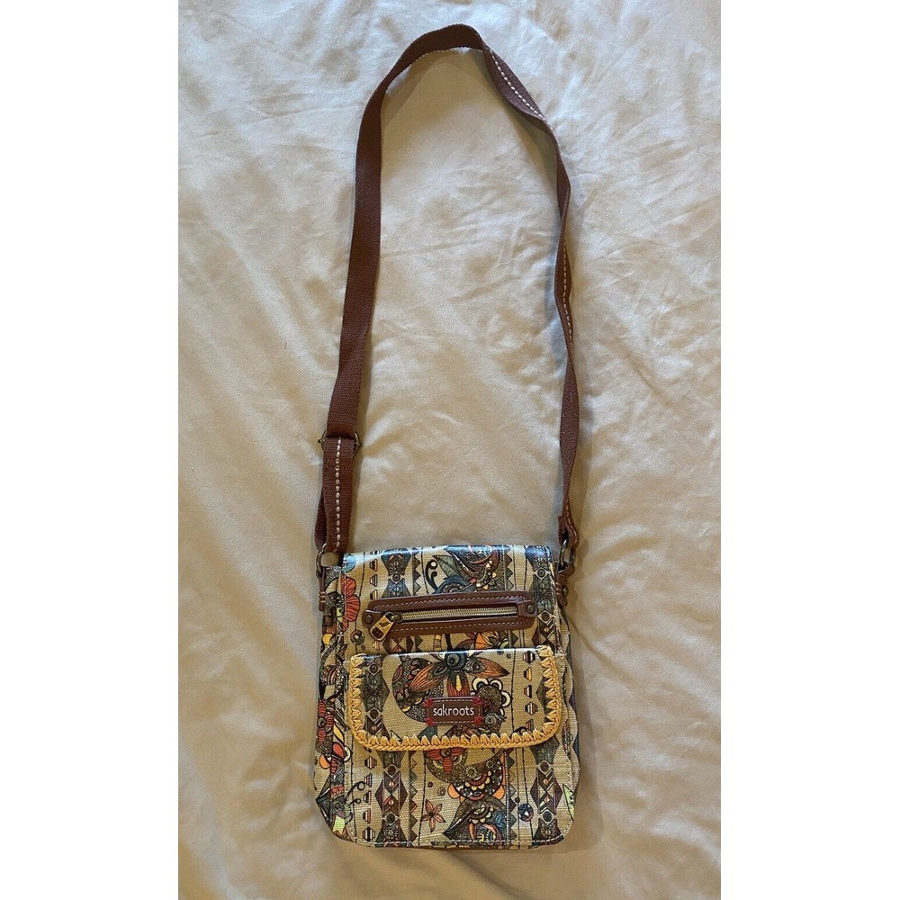 Sakroots CrossBody Bag Multicolor‎ 50780 Adjustable Strap Pockets Card Slots
